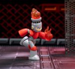 Figura de acción de 11 cm de FIRE MAN MEGA MAN, personaje del video juego Megaman.