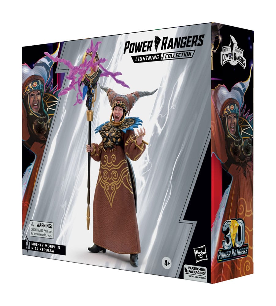 Figura de acción de Rita Repulsa Power Rangers, es una figura de 15 cm de la franquicia de Power Ranger