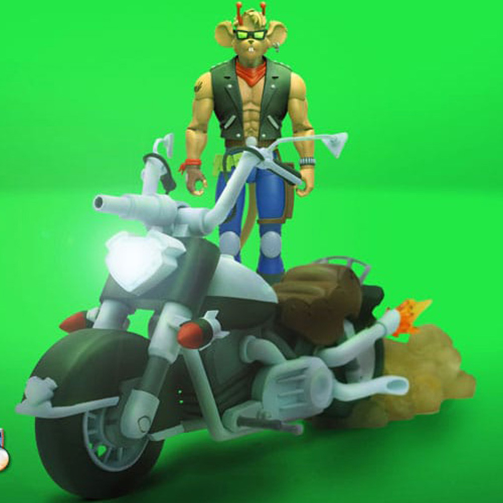 Vehículo de la figura de acción de Martian Monster Bike Throttle motoratones de marte de unos 20 cm