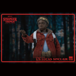 Figura de 23 cm de Lucas Sinclair de Stranger Things serie de Netflix, esta figura es de la marca Threezero.