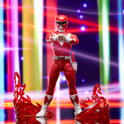 Figura de acción de 16 cm del Red Ranger Power Ranger lightning collection de la marca HASBRO.