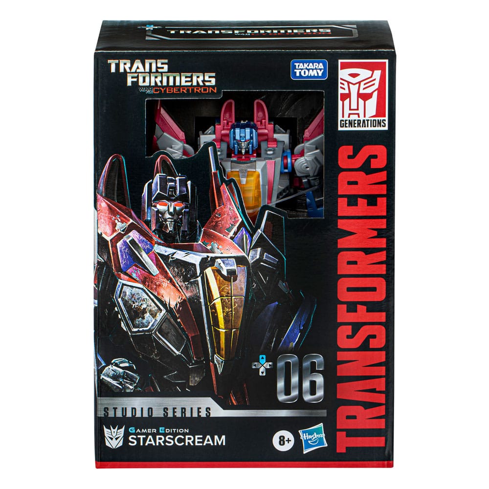 Une a tus personajes favoritos de todo el mundo de los robots Transformers en tu colección con la figura de acción Gamer edition 06 Starscream.