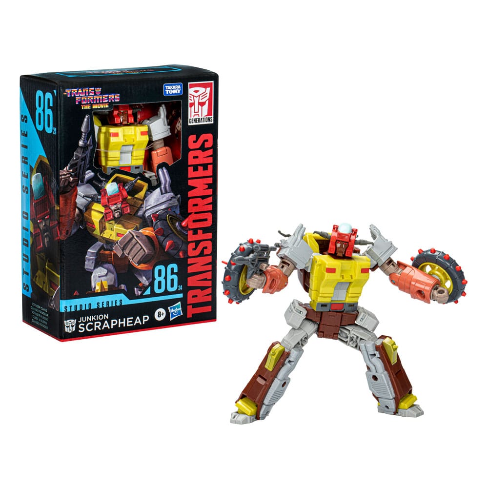 Une a tus personajes favoritos de todo el mundo de los robots Transformers en tu colección con la figura de acción 86-24 Junkion Scraphead.