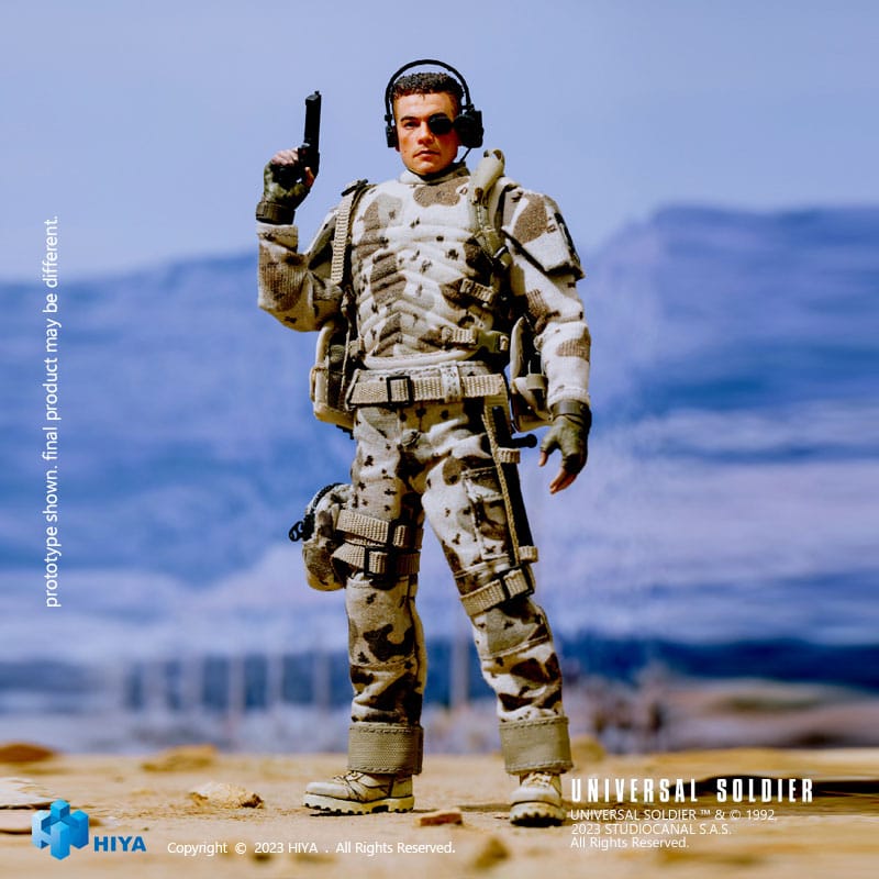 Universal Soldier Exquisite super series Luc Deveraux Hiya Toys. Figura articulada de la película "Universal Soldier" tamaño aprox. 16 cm.