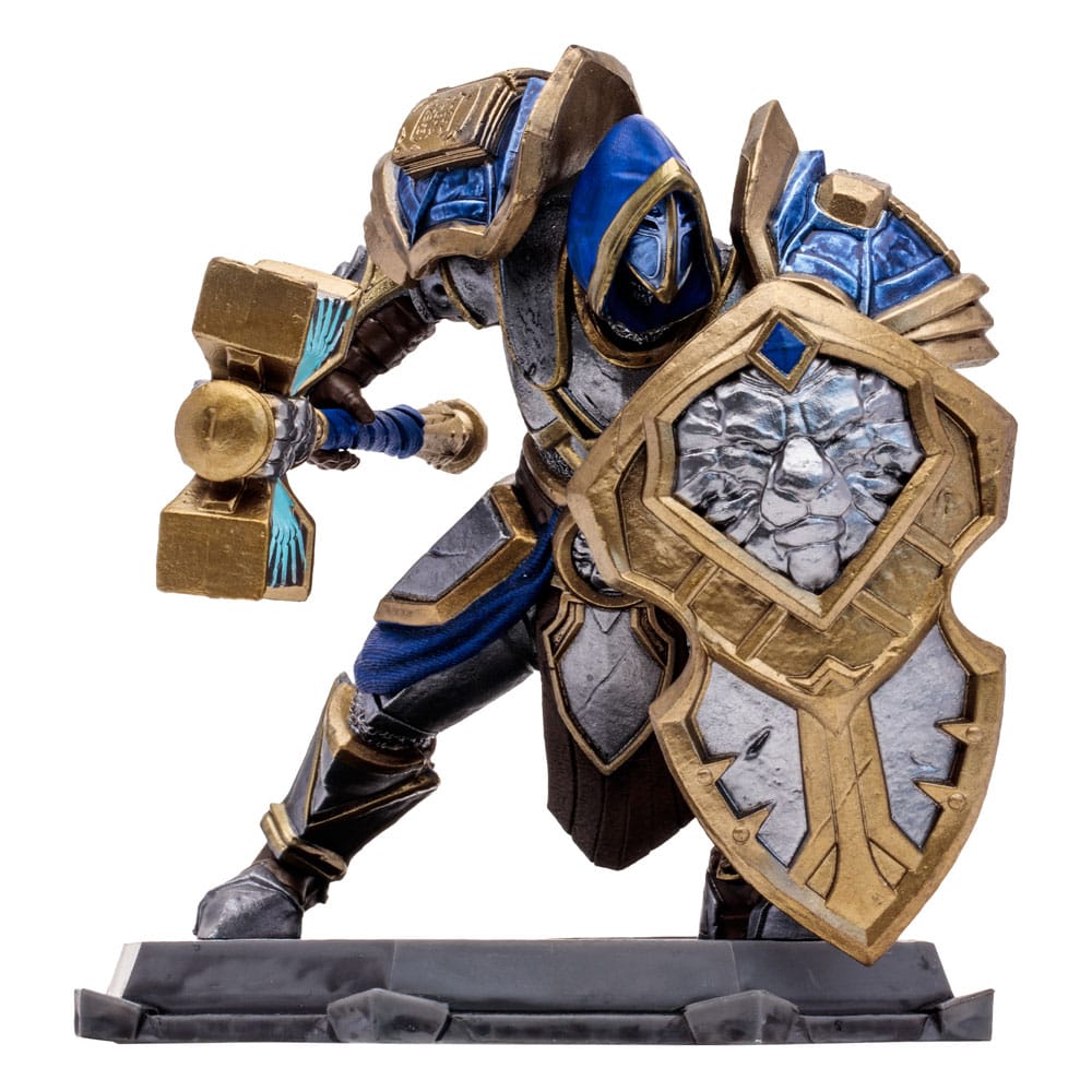Estatua de unos 16 cm de la figura Human Paladin Warrior del fabricante Mcfarlane de la franquicia World Of Warcraft.