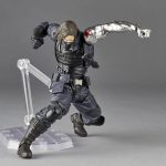 Figura de acción de 16 cm del personaje Winter Soldier Marvel Amazing Revoltech de Yamaguchi
