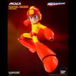 Figura de acción articulada de 10 cm del pesonaje MEGA MAN / ROCKMAN FIRE STORM DLX THREEZERO de la marca TREEZERO