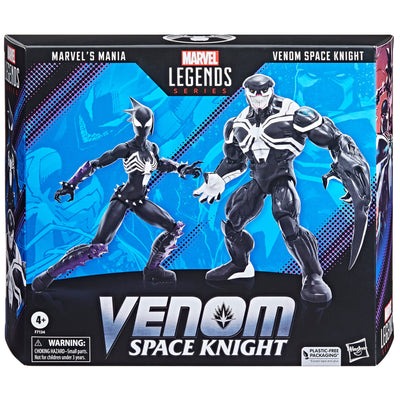 Pack de 2 figuras de acción de 16 cm de los personajes VENOM SPACE KNIGHT AND MARVEL´S MANIA MARVEL LEGENDS del fabricante HASBRO.