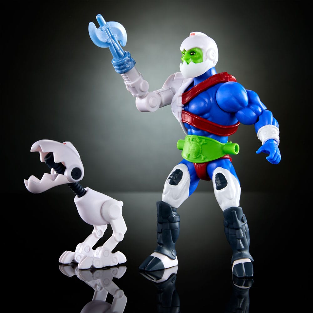 Figura de acción articulada del personaje MOUSE-JAW MOTU x TMNT TURTLES OF GRAYSKULL MASTERS DEL UNIVERSO del crossover entre Masters del universo y Tortugas Ninja del fabricante Mattel