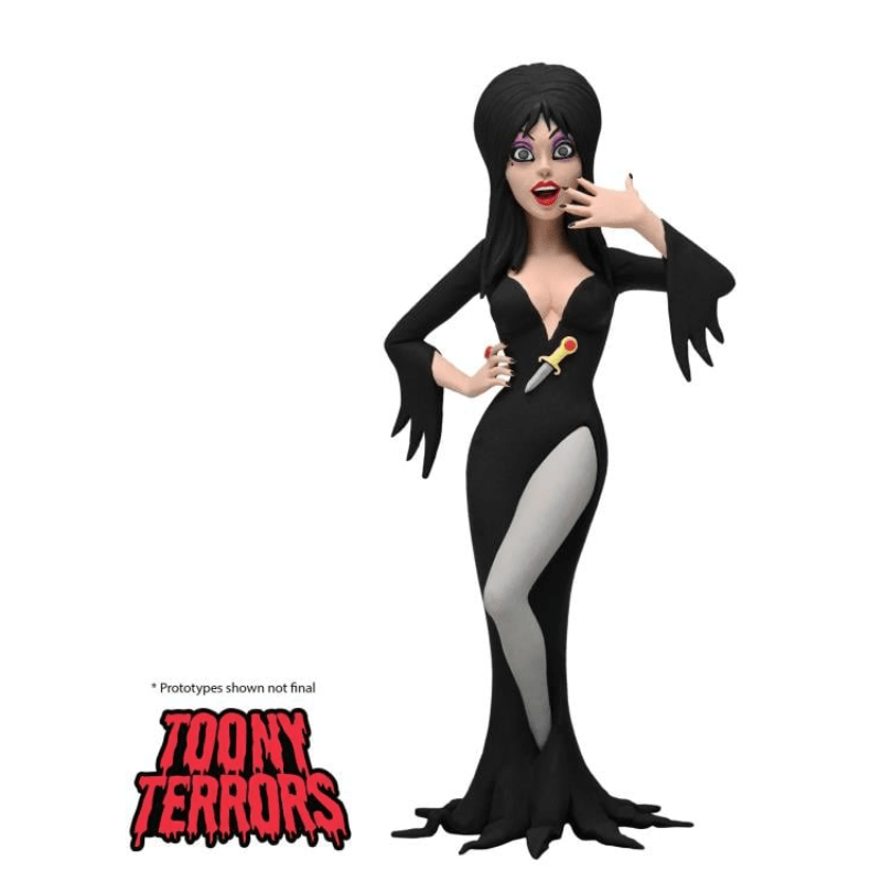 ELVIRA MISTRESS OF THE DARK WEST TOONY TERROR. De Neca La figura mide unos 15 cm basada en Elvira Mistress of the Dark de la colección Toony Terrors.
