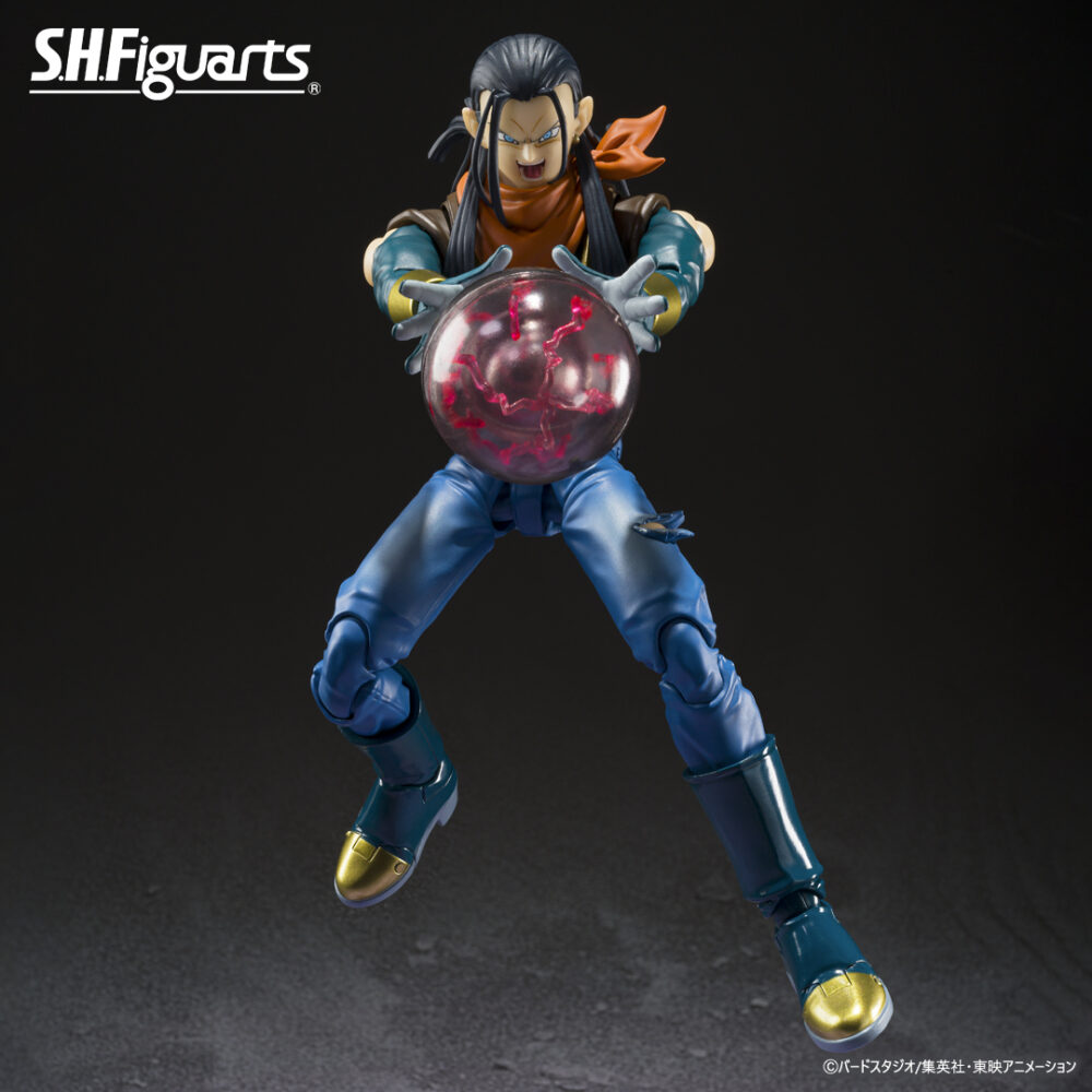 Figura de acción de 15 cm del personaje SUPER ANDROID 17 DRAGON BALL GT del fabricante SH FIGUARTS