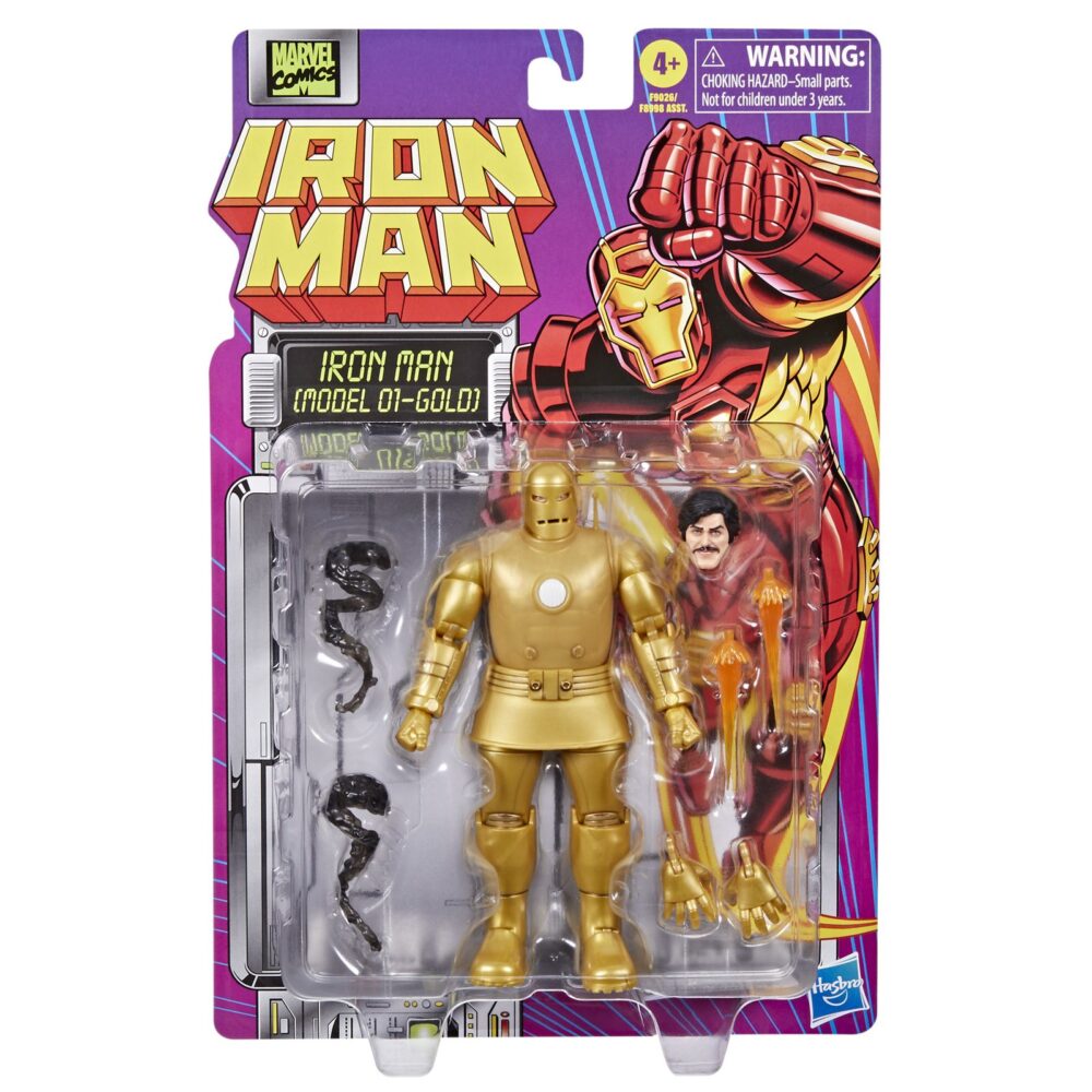 Figura de acción articulada del personaje IRON MAN (MODEL 01 GOLD) MARVEL LEGENDS SERIES de HASBRO