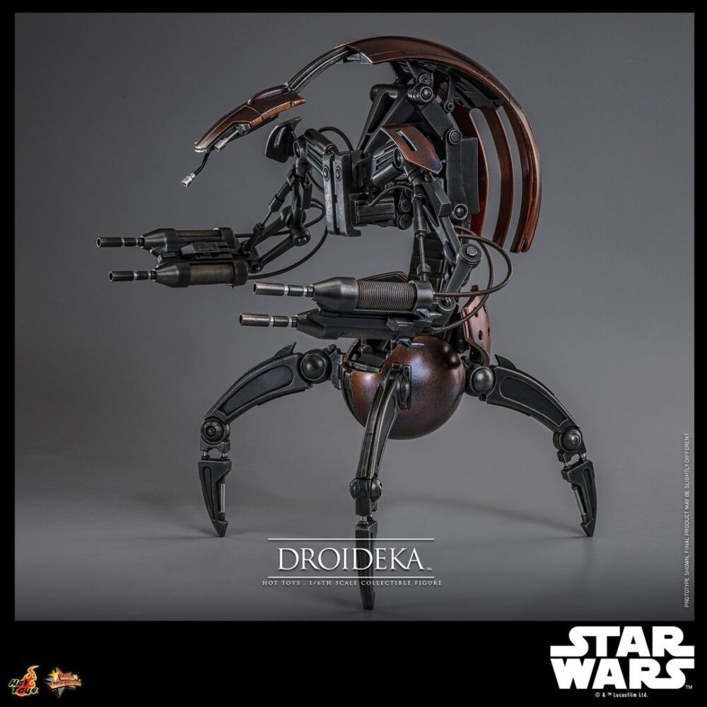 Figura de acción articulada de 30 cm del personaje MASTERPIECE DROIDEKA STAR WARS HOT TOYS 1/6 de HOT TOYS