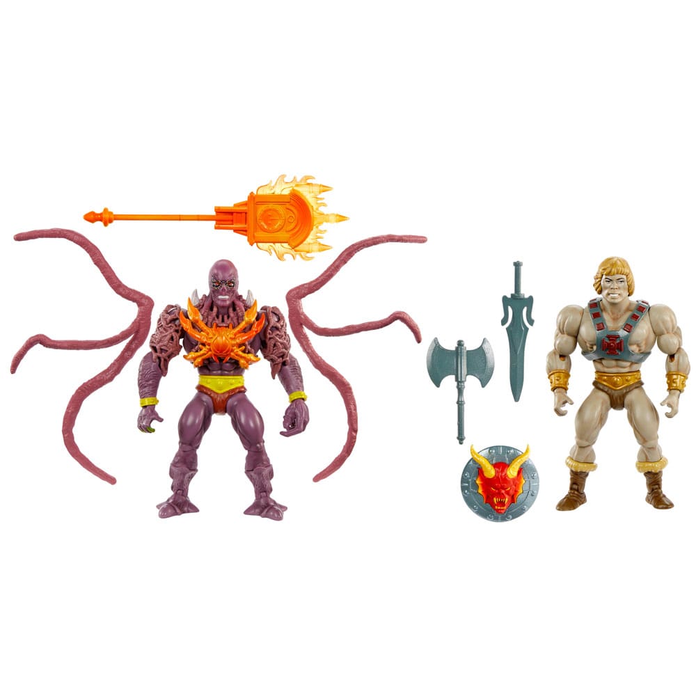 Pack de dos figuras de acción articulada de 14 cm de los personajes HE-MAN Y VECNA MOTU X STRANGER THINGS MASTERS DEL UNIVERSO de Mattel