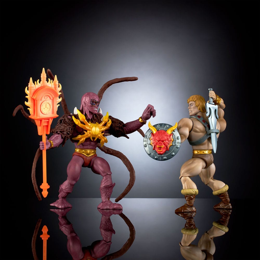 Pack de dos figuras de acción articulada de 14 cm de los personajes HE-MAN Y VECNA MOTU X STRANGER THINGS MASTERS DEL UNIVERSO de Mattel