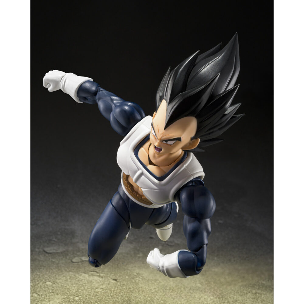 Figura articulada de 16 cm del personaje VEGETA OLD BATTLE CLOTHES DRAGON BALL Z SH FIGUARTS de TAMASHII NATIONS