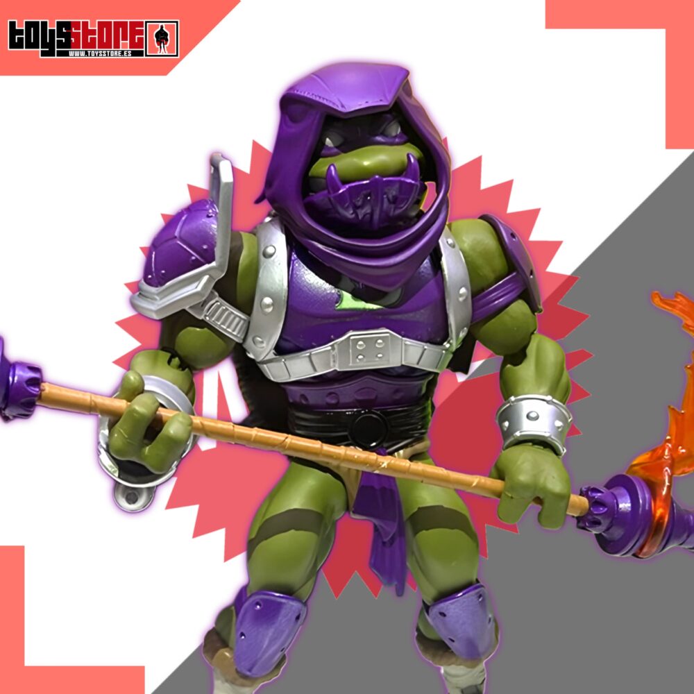 Figura articulada de 14 cm del personaje DONATELLO MOTU x TMNT TURTLES OF GRAYSKULL MASTERS DEL UNIVERSO de MATTEL