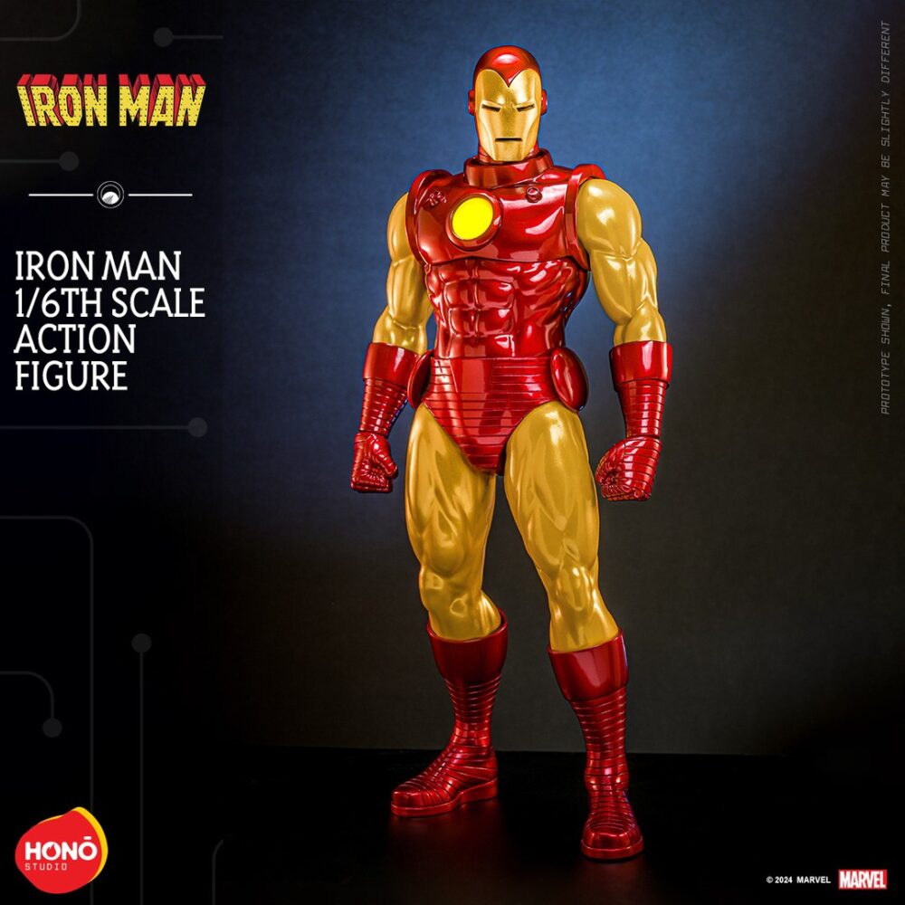 Figura articulada de acción de 30 cm del personaje IRON MAN MARVEL CÓMICS HONO STUDIOS 1/6 de HONO STUDIOS