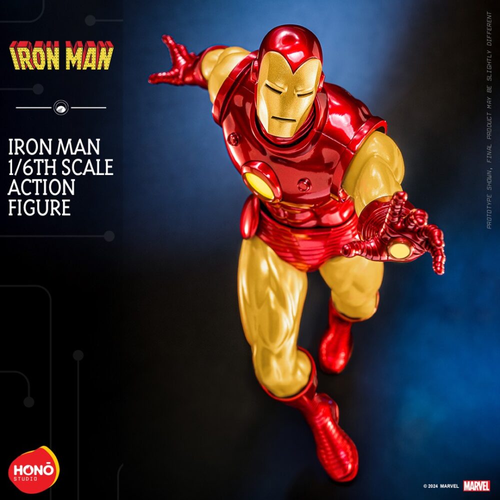 Figura articulada de acción de 30 cm del personaje IRON MAN MARVEL CÓMICS HONO STUDIOS 1/6 de HONO STUDIOS