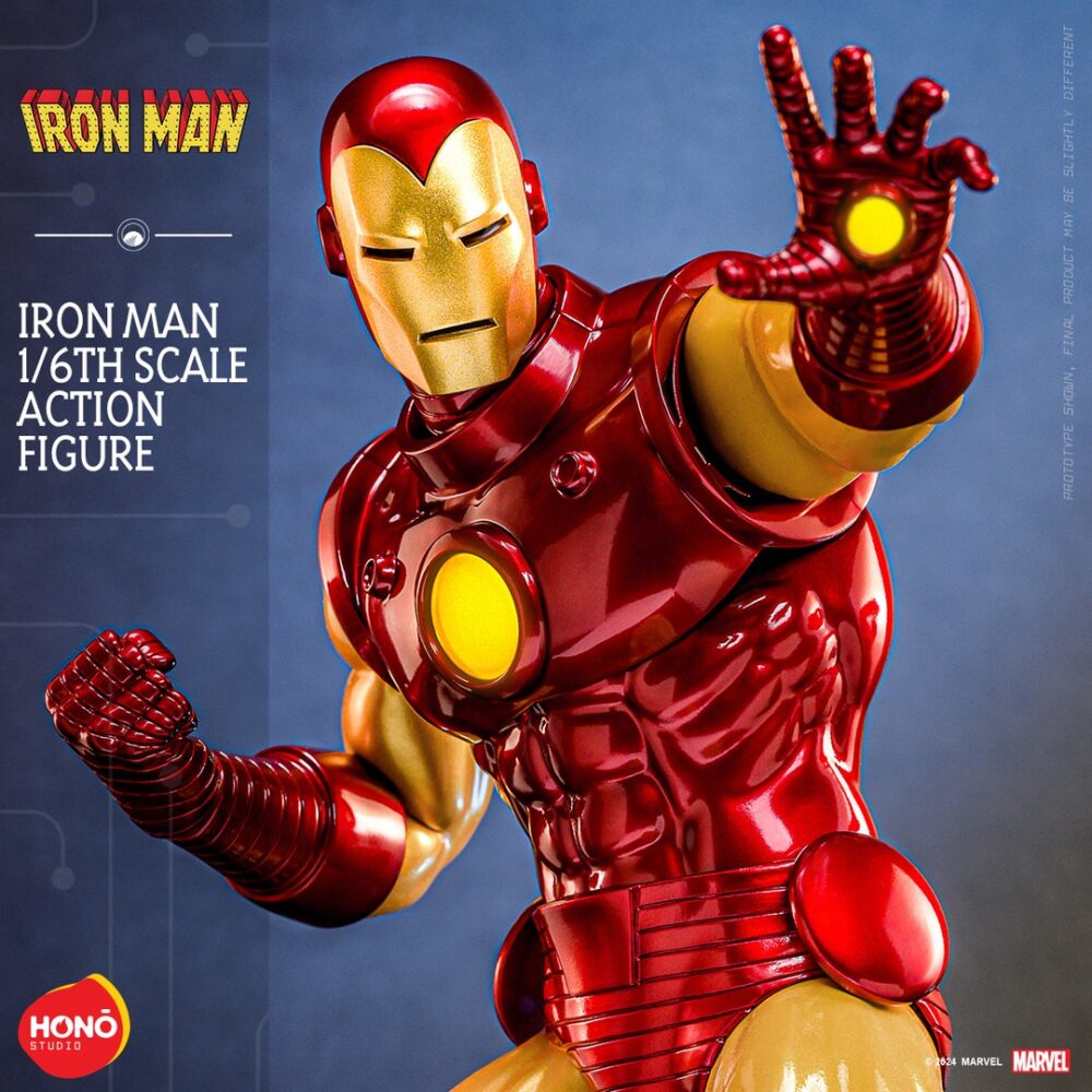 Figura articulada de acción de 30 cm del personaje IRON MAN MARVEL CÓMICS HONO STUDIOS 1/6 de HONO STUDIOS