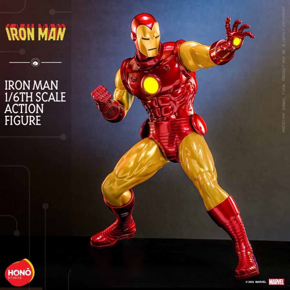 Figura articulada de acción de 30 cm del personaje IRON MAN MARVEL CÓMICS HONO STUDIOS 1/6 de HONO STUDIOS