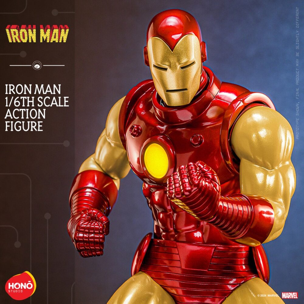 Figura articulada de acción de 30 cm del personaje IRON MAN MARVEL CÓMICS HONO STUDIOS 1/6 de HONO STUDIOS