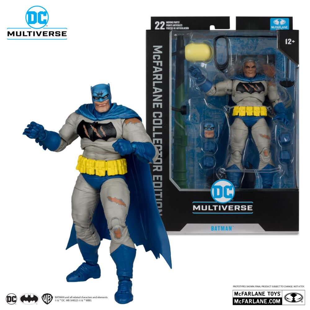 Figura de acción artiuclada de 17 cm del personaje BATMAN BATTLE DAMAGE DC MULTIVERSE de MCFARLANE TOYS