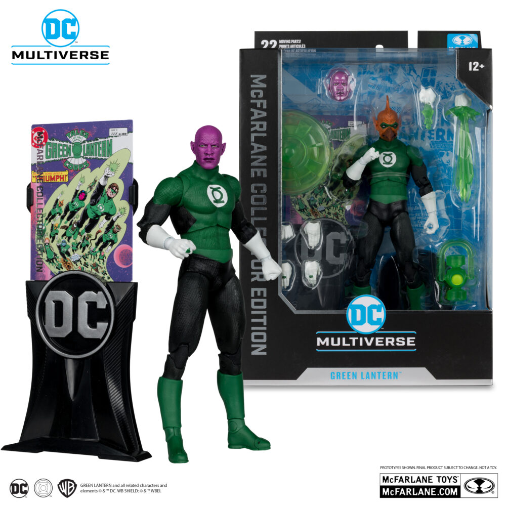 Figura de acción articulada de 17 cm del personaje GREEN LANTERN CORPS DC MULTIVERSE de MCFARLANE TOYS