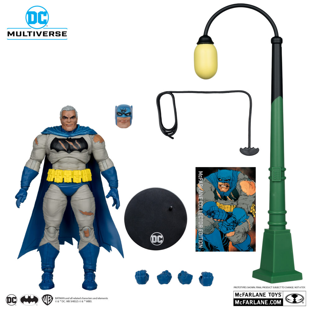 Figura de acción artiuclada de 17 cm del personaje BATMAN BATTLE DAMAGE DC MULTIVERSE de MCFARLANE TOYS