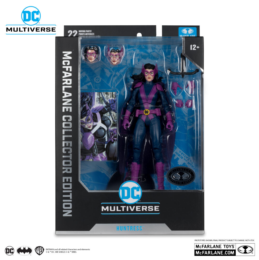 Figura de acción articulada de 17 cm del personaje HUNTRESS (THE NEW 52) DC MULTIVERSE PLATINUM EDITION de MCFARLANE TOYS