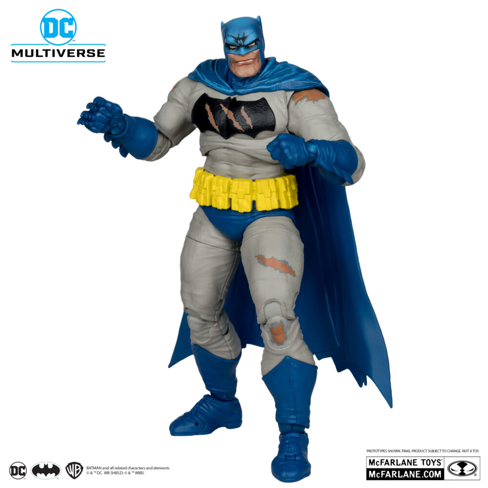 Figura de acción artiuclada de 17 cm del personaje BATMAN BATTLE DAMAGE DC MULTIVERSE de MCFARLANE TOYS