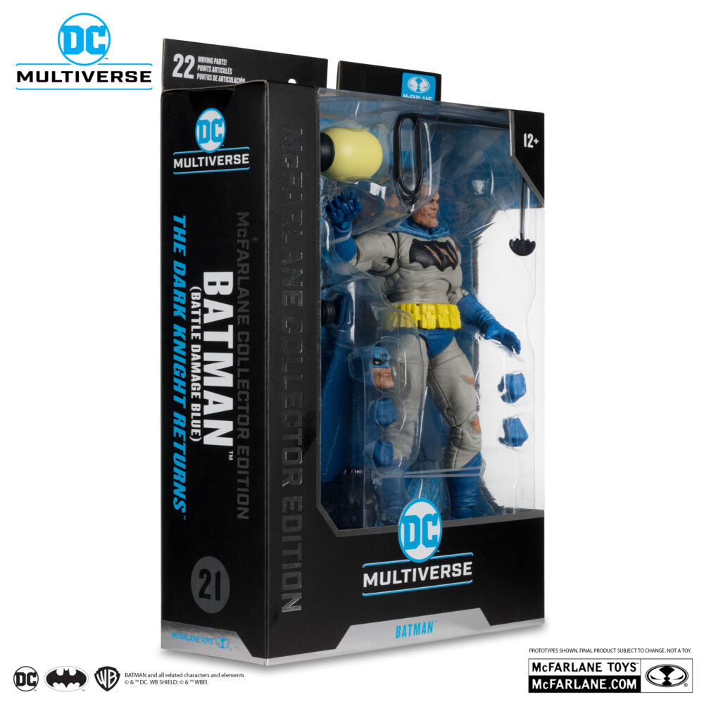 Figura de acción artiuclada de 17 cm del personaje BATMAN BATTLE DAMAGE DC MULTIVERSE de MCFARLANE TOYS