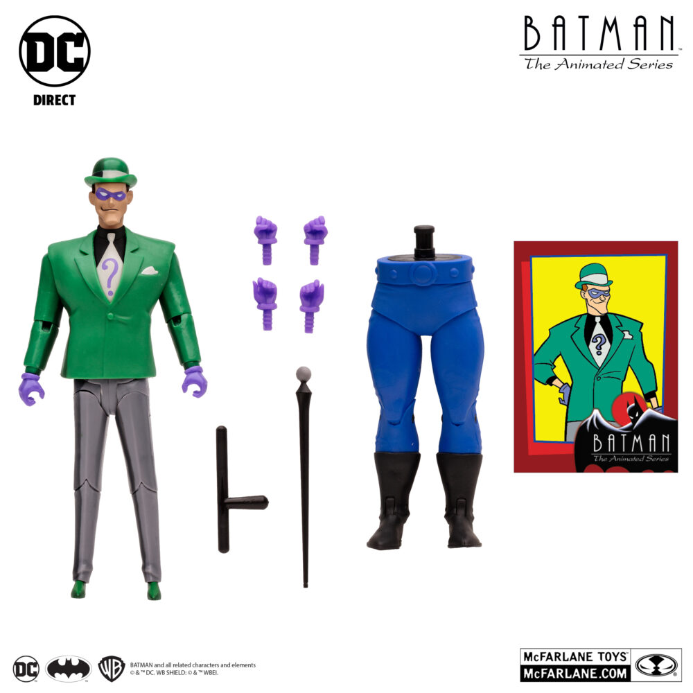 Figura de acción articulada de 15 cm del personaje THE RIDDLER ANIMATED SERIES (BAF LOCK-UP) de MCFARLANE TOYS