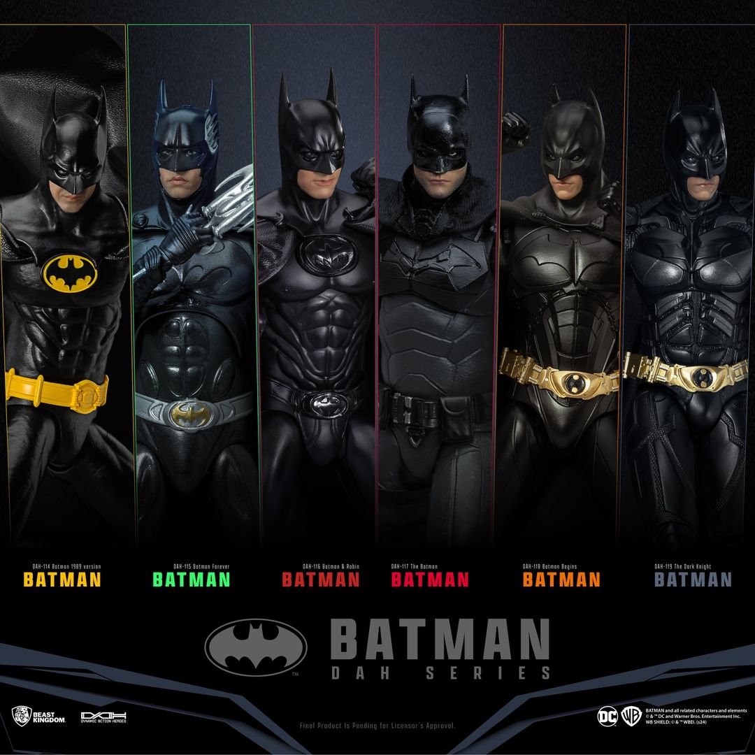 Imagen de los Batmans para reserva por parte de la marca Beast Kingdom