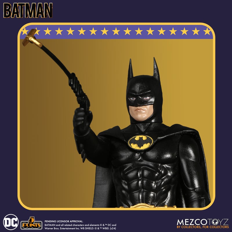 Figura de acción articulada de 13 cm del personaje BATMAN, UNIVERSO BATMAN 1989 de MEZCO TOYS