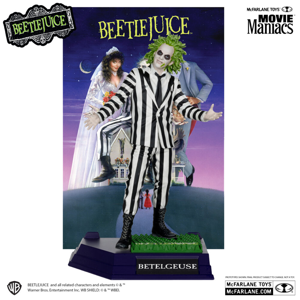 Estatua de 16 cm del personaje ESTATUA BEETLEJUICE MOVIE MANIACS de la marca MCFARLANE TOYS