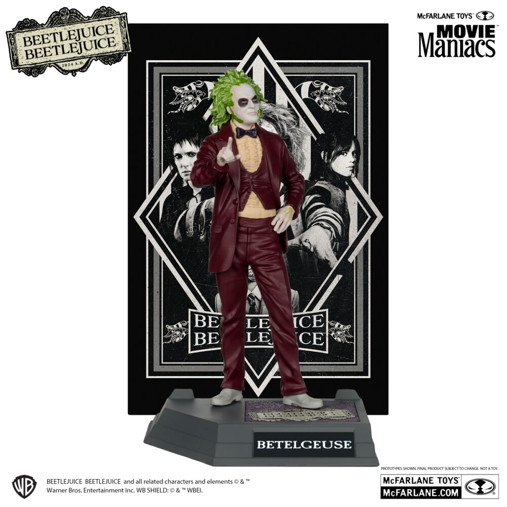 Estatua de 16 cm del personaje ESTATUA BEETLEJUICE BEETLEJUICE MOVIE MANIACS de la marca MCFARLANE TOYS