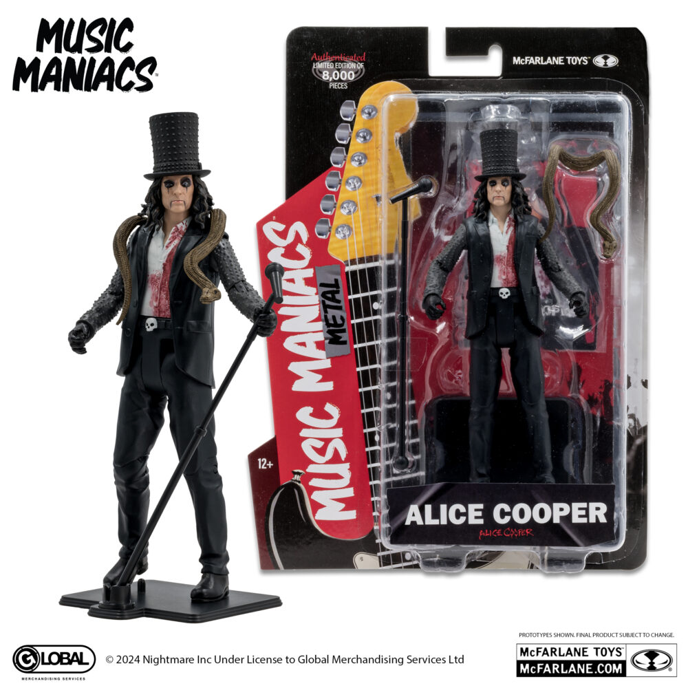 Figura de acción articulada de 16cm del personaje ALICE COOPER (MUSIC MANIACS METAL) de MCFARLANE TOYS