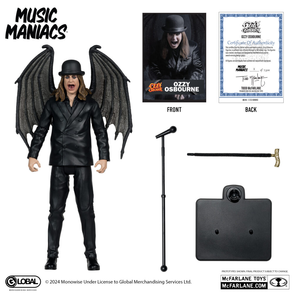 Figura de acción artriculada de 16 cm del personaje OZZY OSBOURNE (MUSIC MANIACS METAL) de MCFARLANE TOYS