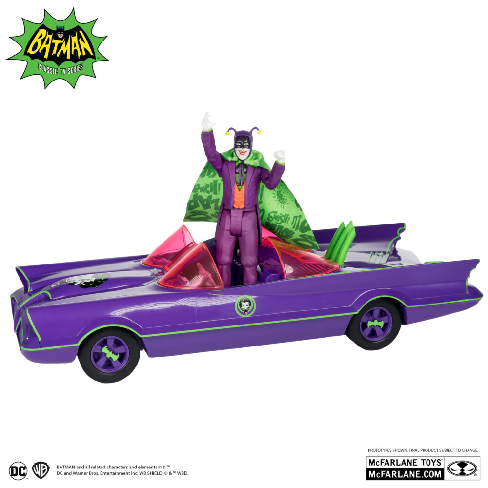 Figura y vehículo escala 1/12 de BATMOBILE & THE JOKER (BATMAN 66´ CÓMIC) RETRO de MCFARLANE TOYS