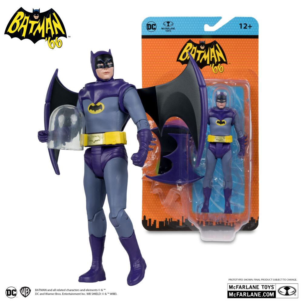 Figura articulada de 15 cm del personaje SPACE BATMAN (BATMAN 66´ CÓMIC) RETRO de MCFARLANE TOYS