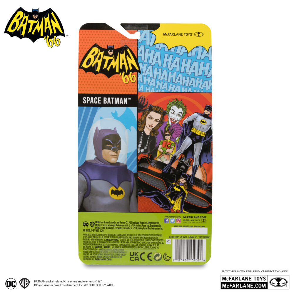 Figura articulada de 15 cm del personaje SPACE BATMAN (BATMAN 66´ CÓMIC) RETRO de MCFARLANE TOYS