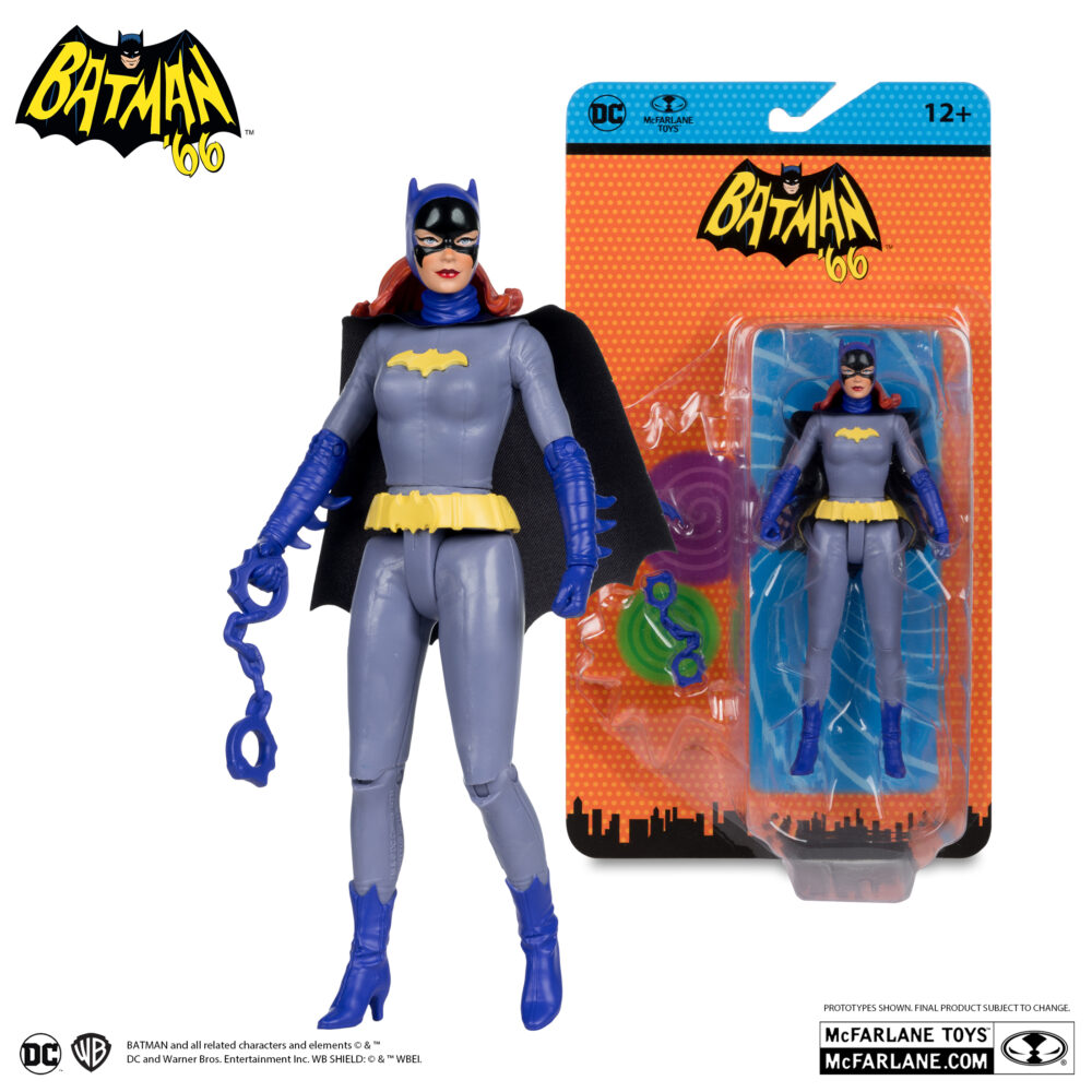 Figura de acción articulada de 15 cm del personaje BATGIRL AZUL Y GRIS (BATMAN 66´ COMIC) de MCFARLANE TOYS