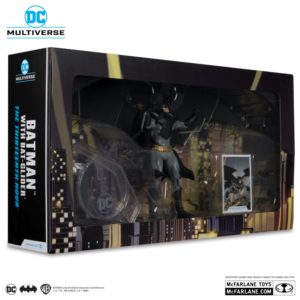 Figura de acción de 17 cm del personaje BATMAN WITH BAT-GLIDER DC MULTIVERSE GOLD LABEL de la marca MCFARLANE TOYS