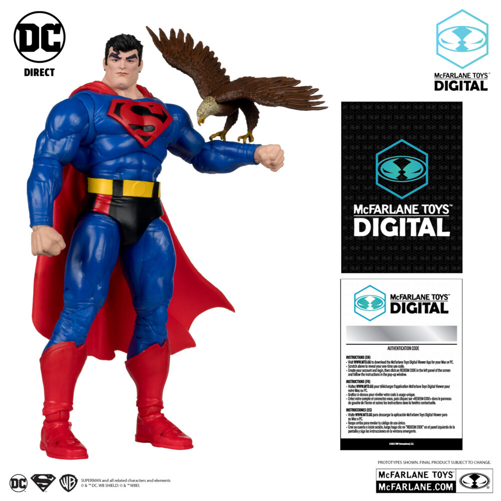 Figura de acción articulada de 16 cm del personaje SUPERMAN OUR WORLDS AT WAR DIGITAL COLLECTIBLE de MCFARLANE TOYS