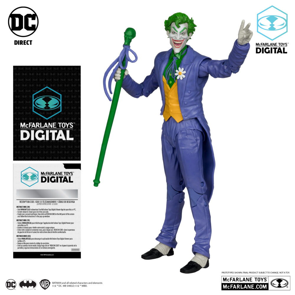 Figura de acción articulada de 18 cm del personaje JOKER DC THE SILVER AGE DIGITAL COLLECTIBLE de MCFARLANE TOYS