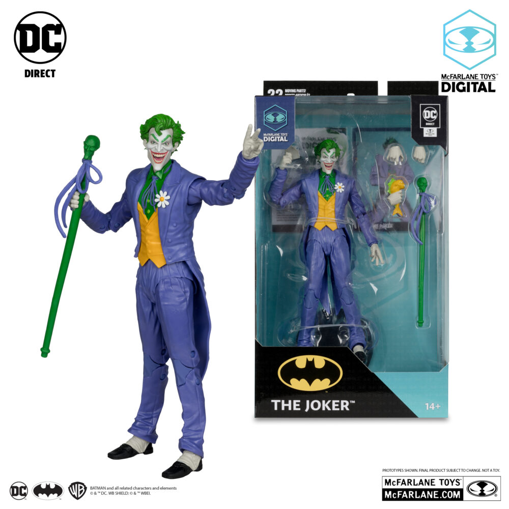 Figura de acción articulada de 18 cm del personaje JOKER DC THE SILVER AGE DIGITAL COLLECTIBLE de MCFARLANE TOYS