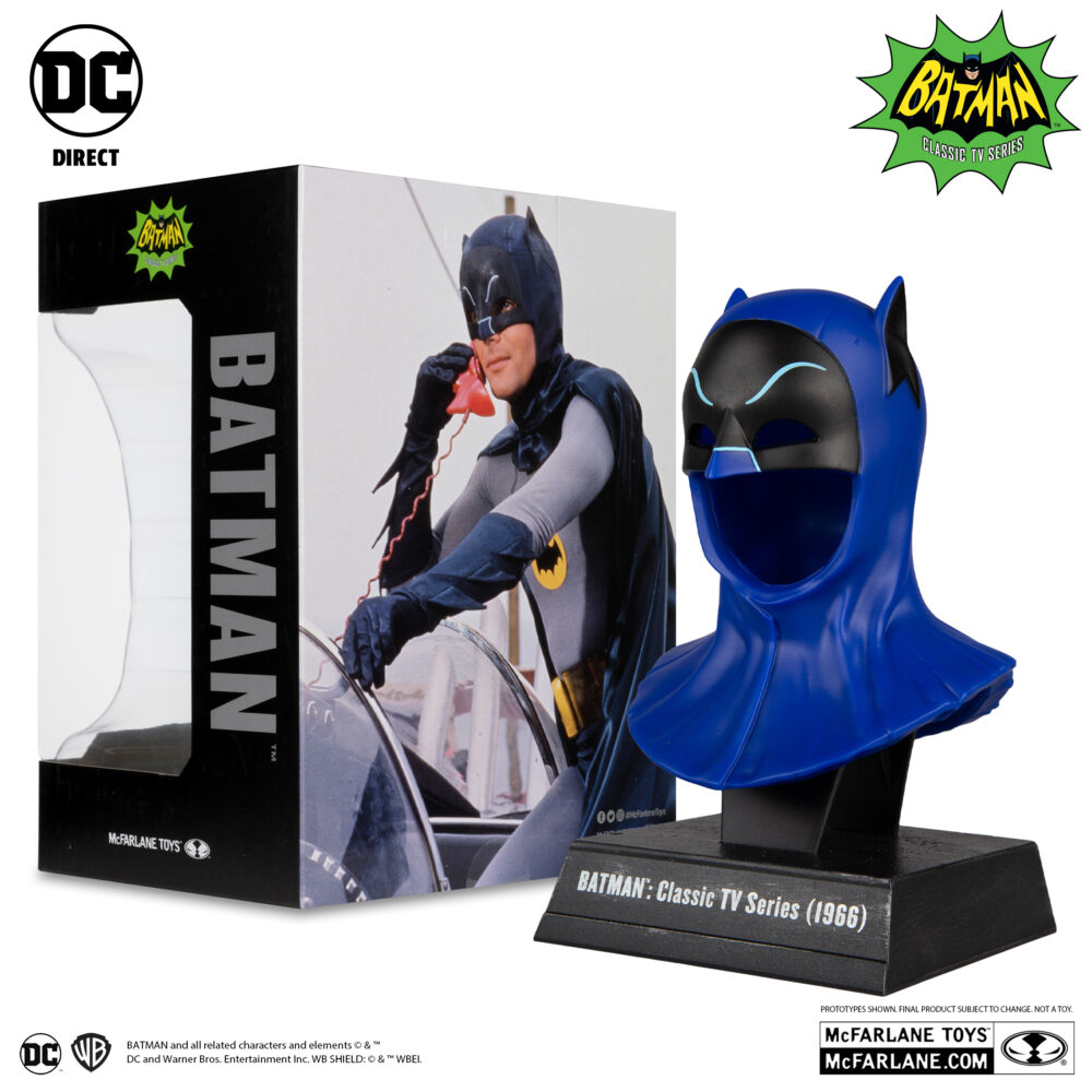 RÉPLICA 1/3 MÁSCARA DE BATMAN 1966 DE MCFARLANE TOYS