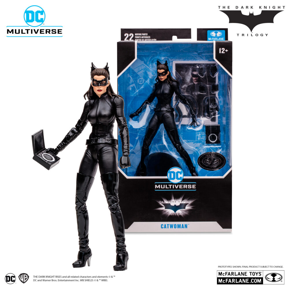 Figura de acción articulada de 18 cm del personaje CATWOMAN DC MULTIVERSE PLATINUM EDITION (THE DARK NIGHT RISES) de MCFARLANE TOYS