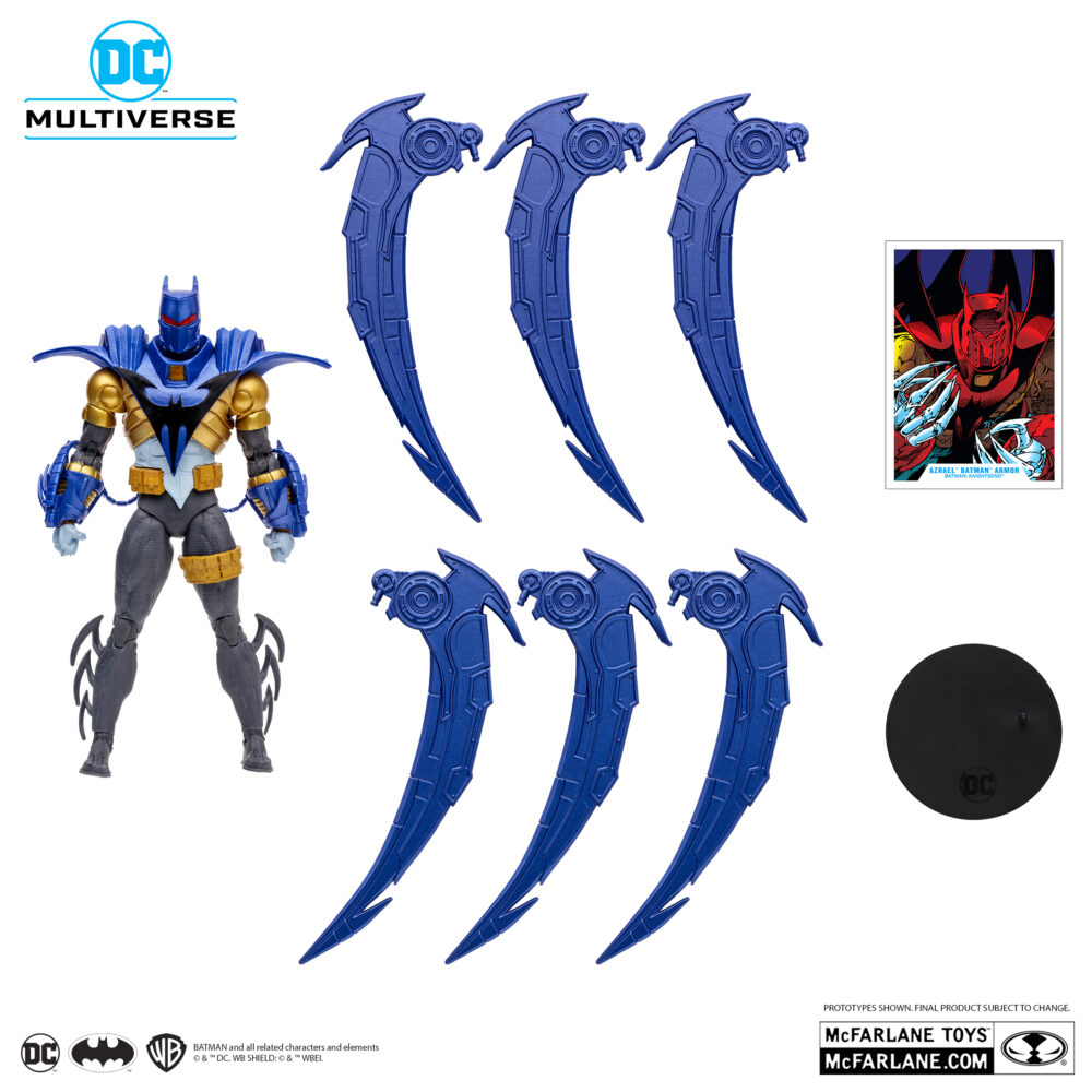 Figura articulada de 17 cm del personaje AZRAEL BATMAN ARMOR KNIGHTSEND PLATINUM EDITION DC MULTIVERSE de MCFARLANE TOYS